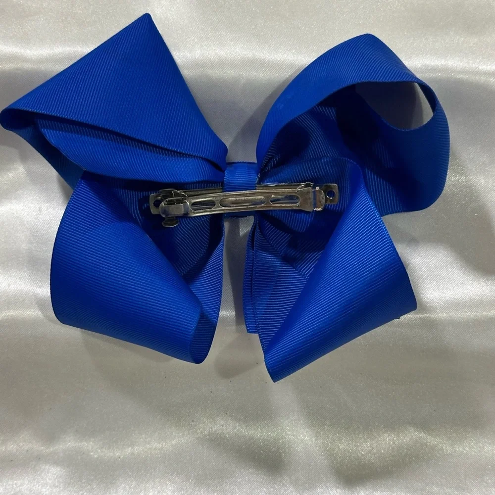 Royal Blue Grosgrain Hair Bow- bundle 2+ for savings on shipping